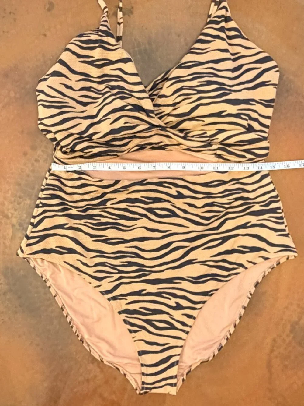 Aerie - Tiger Stripe Wrap One Piece Swimsuit